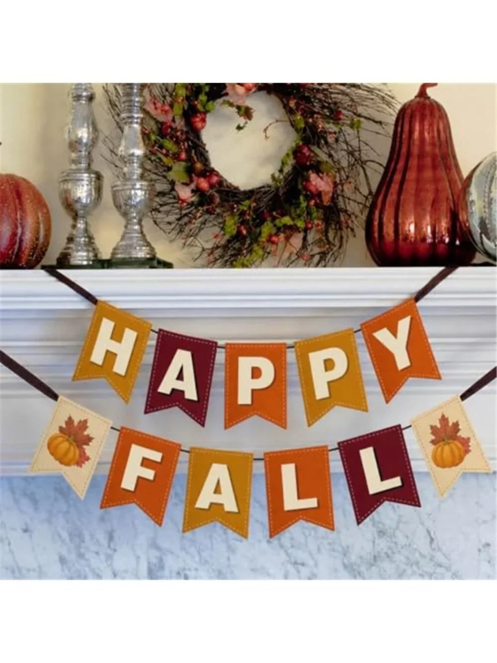 Happy Fall Banner Fall Decorations for Home Indoor Outdoor